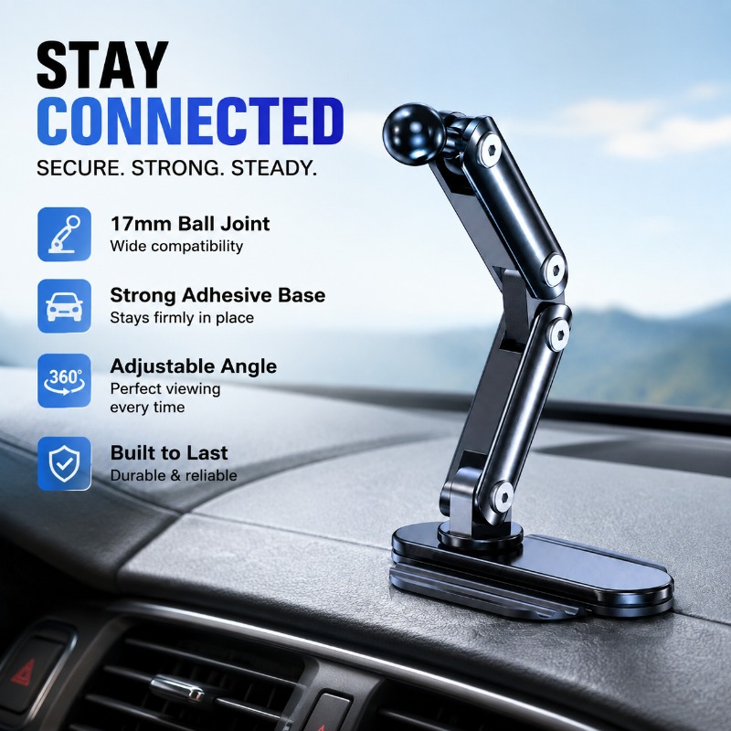 Gaming Console Stand - Bracket Dudukan Mobil dengan Kepala Bola